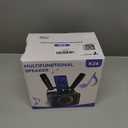 Karaoke Machine,Portable Bluetooth Speaker with 2 Wireless Microphone for Adults & Kids with LED Lights, Karaoke Microphone with PA System Supports USB/TF/AUX,Gift for Party (Black)