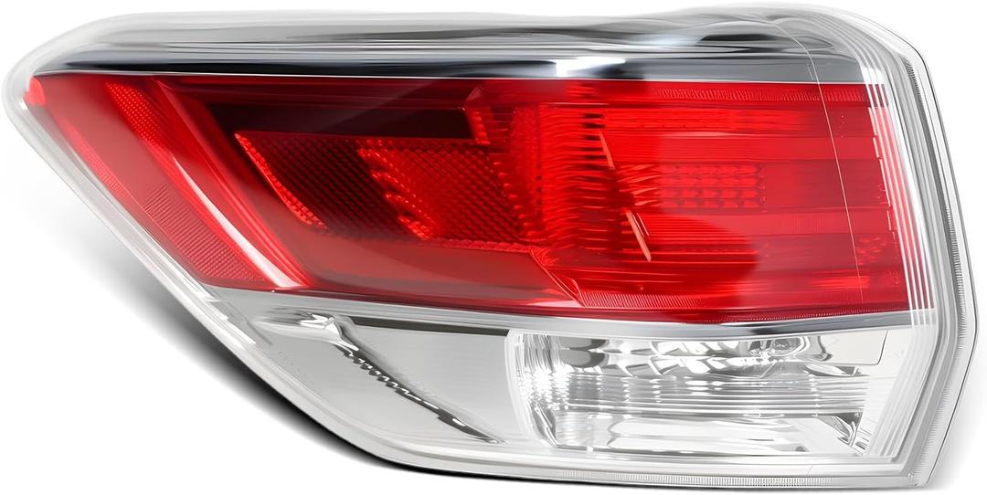 Outer Tail Light Driver Side Compatible with Highlander 2014 2015 2016 Rear Brake Lamp Left Side 81560-0E100 TO2804120