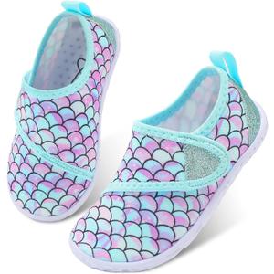 LeIsfIt Boys Girls Water Shoes Kids Aqua Socks Toddler Quick-Dry Beach Swimming Shoes Lightweight Breathable Non-Slip Summer Outdoor Sport Water Slippers Green Scale 11 Toddler