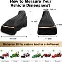Tractor Cover,Tractor Covers Waterproof Heavy Duty with Storage Bag(189L x 76 W x 86 H in)600D Oxford Cloth Waterproof Universal Cover,UV Protection, Dustproof-All Weather Protection