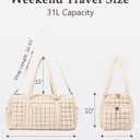Quilted Travel Duffle Bag for Women Medium Weekender Bag Puffer Overnight Bag Large Soft Puffy Duffel Bag Carry-On Gym Bag Lightweight Personal Item Travel Bag for Trips Business Sport Airplane