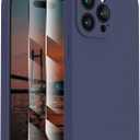 FireNova Designed for iPhone 15 Pro Max Case, Silicone Upgraded [Camera Protection] Phone Case with [2 Screen Protectors], Soft Anti-Scratch Microfiber Lining Inside, 6.7 inch, Navy Blue