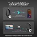 TECKNET Wireless Headset for Work, 40Hrs Worktime AI Noise Cancelling Computer Headphones with Charging Base, Bluetooth Headset with Mic & USB Dongle for PC/Laptop/Call Center