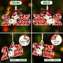 HEXMOZ Dog Christmas Ornaments 2025 - Funny Dog Ornament for Christmas Tree - Dogs Lover Gifts for Women, Mom Lady, Dogs Owners, Pet Lovers - 2 Layers Acrylic Wood Xmas Decorations