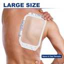 Transparent Film Dressing 6'' x 8'', 20 Packs Waterproof Wound Bandage Adhesive Patches, Wound Cover Patches for Post Surgical Shower, IV Shield, Tattoo Aftercare Bandage