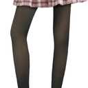 Fleece Lined Tights Sheer Girls, Kids Fake Translucent Warm Thermal Thick Leggings Pantyhose Pants for Winter (Black)