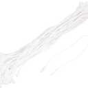 MECCANIXITY Wax Rope Hang Tag String Snap Lock Pins Loop Price Tag Fastener Plastic Tags Ties White 7.8 Inch Pack of 100