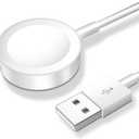 for Apple Watch Charger Magnetic Fast Charging Cable [Portable] Magnetic Wireless Charging Compatible with iWatch Series Ultra/10/9/8/7/6/SE/5/4/3/2-[3.3FT] White