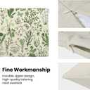 AEIOAE Summer Pillow Covers 16x16 Inch Set of 2,Olive Green Wild Flower Plant Throw Pillows Case,Seasonal Floral Outdoor Decorative Square Linen Farmhouse Decor Cushion Covers for Home Sofa Bed Couch