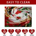 XCHI Plaid Winter Snowman Gingerbread Man Christmas Tree Tablecloth Rectangle Christmas Table Cloth Washable Table Coversfor Indoor Dining Home Party Xmas Decorations 60x104 Inch