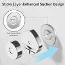 KEGII Suction Cup Shower Caddy 3 Pack Suction Cup Shelf with Soap Holder & Hooks, Rustproof Stainless Steel Shower Organizer Rack, Removable No Drilling Bathroom Storage Rack, Silver