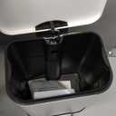 Cesun Small Bathroom Trash Can with Lid-1.3 Gal, Outdoor Stainless Steel Garbage Can for Dog Poop with Anti-Slip Base, for Bathroom, Bedroom, Office, RV, Living Room, White