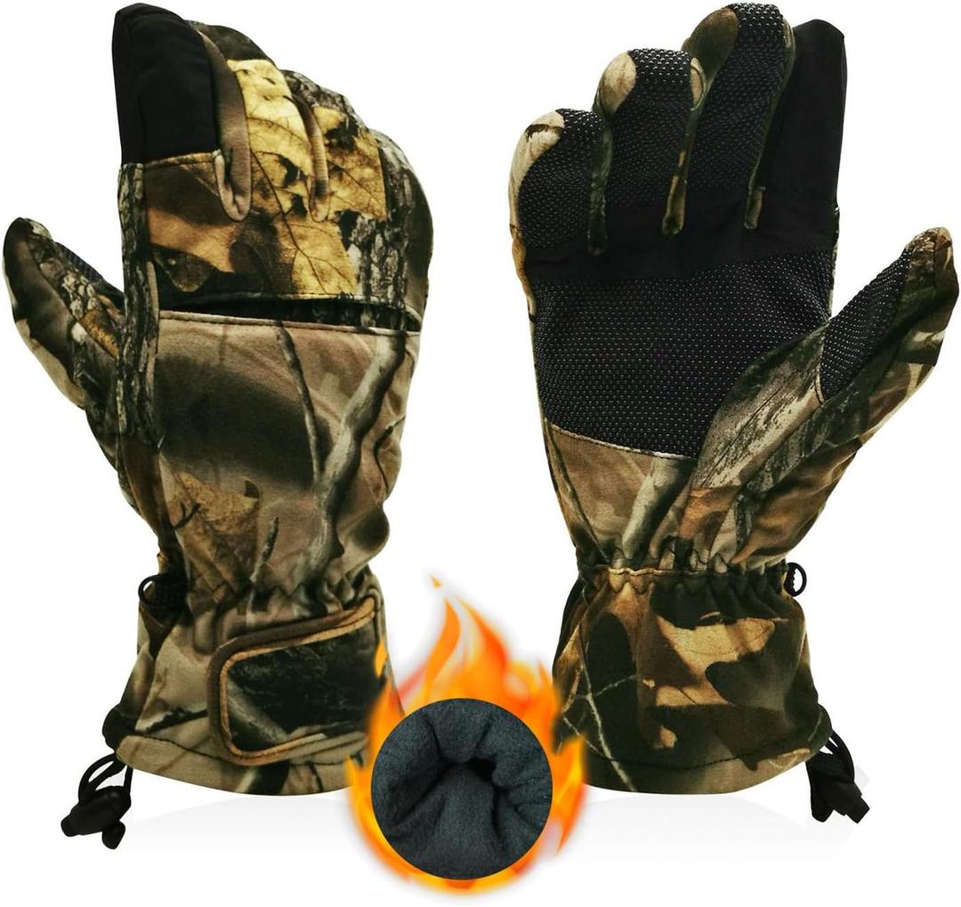Intra-FIT Stretch-Fit Warm Hunting Gloves Water Repellent Ski Gloves Lightweight Realtree Glove Fishing Gloves Archery Accessories Hunting Outdoors
