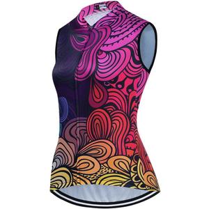 Women's Cycling Jersey Set Sleeveless Bike Shirts Cycling Vest Shorts Bicycle Clothing Short with Gel Padded (X-Large, Be33)