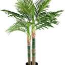 DUMOS 4FT Artificial Dracaena Tree, Realistic Faux Indoor Floor Plant with Lifelike Leaves in Black Planter Pot, Maintenance Free Artificial Plant for Home Office Living Room and Porch Decor