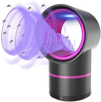  USB LED Electric Mosquito Killer Lamp Mute Lights UV Photocatalys Bug Insect Trap Radiationless Repellent (Black)