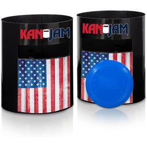 Kan Jam Original Disc Toss Game - American Made Outdoor Game for The Backyard, Beach, Park, Tailgates - ESPN, OCHO, & USA Flag Designs