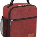 Lunch Box for Men Women Adults Small Lunch Bag for Office Work Picnic - Reusable Portable Lunchbox, Red