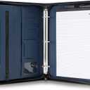 Forevermore Portfolios Portfolio Organizer - 3 Ring Binder with Notepad - 1.5 Inch Rings - Zippered Storage Pockets for Papers, Travel Documents, Presentation Folder, Cards, Passport, Tickets - Blue