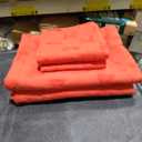 Peryiter 4 Pcs Christmas Red Bow Hand Towels and Bath Towels Set for Bathroom 100% Cotton Absorbent Decorative Jacquard Weave Coquette Bathroom Decoration Preppy Bath Decoration Gift, Red