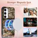 for Samsung Galaxy S24/S25 Case - [Compatible with MagSafe] Women Cute Girls Magnetic Protective Phone Cover Boys Cool Forest Heavy Duty Shockproof Funda for Samsung S24/S25 Cases