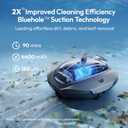 (2026 New) Bubot 300P Cordless Pool Vacuum for Above Ground Pool, Robotic Pool Cleaner with Bluehole Suction, DirtLock 2.0, Dual Filters for Above-Ground Flat Pools up to 850 Sq.Ft. Obsidian
