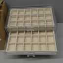 GUOER 5 Drawers Clear Jewelry Box for Women and Girls, Acrylic Earring Holder Organizer Ring Holder Display Storage, Warm White