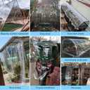 Clear Tarps Heavy Duty PVC, Transparent Tarp Durable Waterproof Dustproof Windproof, Tarpaulin with Grommets & Ropes for Greenhouse, Patio, Garden, Pavilion, Chicken, Porch, Outdoor (3.3' x 8.2')