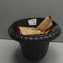 Arcadia Garden Products PL10BK Classic Traditional Plastic Urn Planter Indoor/Outdoor, 15" x 13", Black