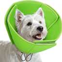 AOFITEE Soft Dog Cone Collar, Adjustable Cone for Dogs to Stop Licking, Dog Cones for Small Dogs, Breathable Elizabethan Collar Wound Healing After Surgery(Green,S) 