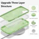 for iPhone 16E/iPhone 17E Case Silicone,with [Full Camera Protection][Soft Anti-Scratch Microfiber Lining],Liquid Silicone Ultra Slim Shockproof Phone Case for Men Women Girls-Matcha