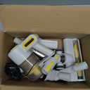 Cordless Vacuum Cleaner for Home, Powerful Stick Vacuum with Rechargeable Battery, Green Light Anti-Tangle Brush, 6-in-1 Lightweight Handheld Vacuum for Pet Hair, Hard Floor, Carpet, Yellow