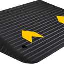 Pyle Rubber Threshold Ramp 3.5 Inch | Portable, Non-Slip Wheelchair Ramp | Sturdy Built for Indoor Outdoor Use | 3300 lb Capacity & Tool-Free Setup | 35.4 x 20.8 in | for Scooters, Walkers, Strollers