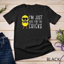 Kids Im Just Here For The Chicks Cute Easter Boys Kids Toddler Unisex T-shirt Large