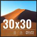 LaVie Home 30x30 Black Picture Frame, 30x30 Wall Display, Modern Style, Horizontal Orientation for Special Occasions