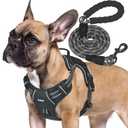 Heavy Duty Tactical Dog Harness for Medium Dogs, No Pull Adjustable Pet Harness Reflective Service Training Easy Control Pet Vest Military K9 Working Dog Harnesses- Medium, Black