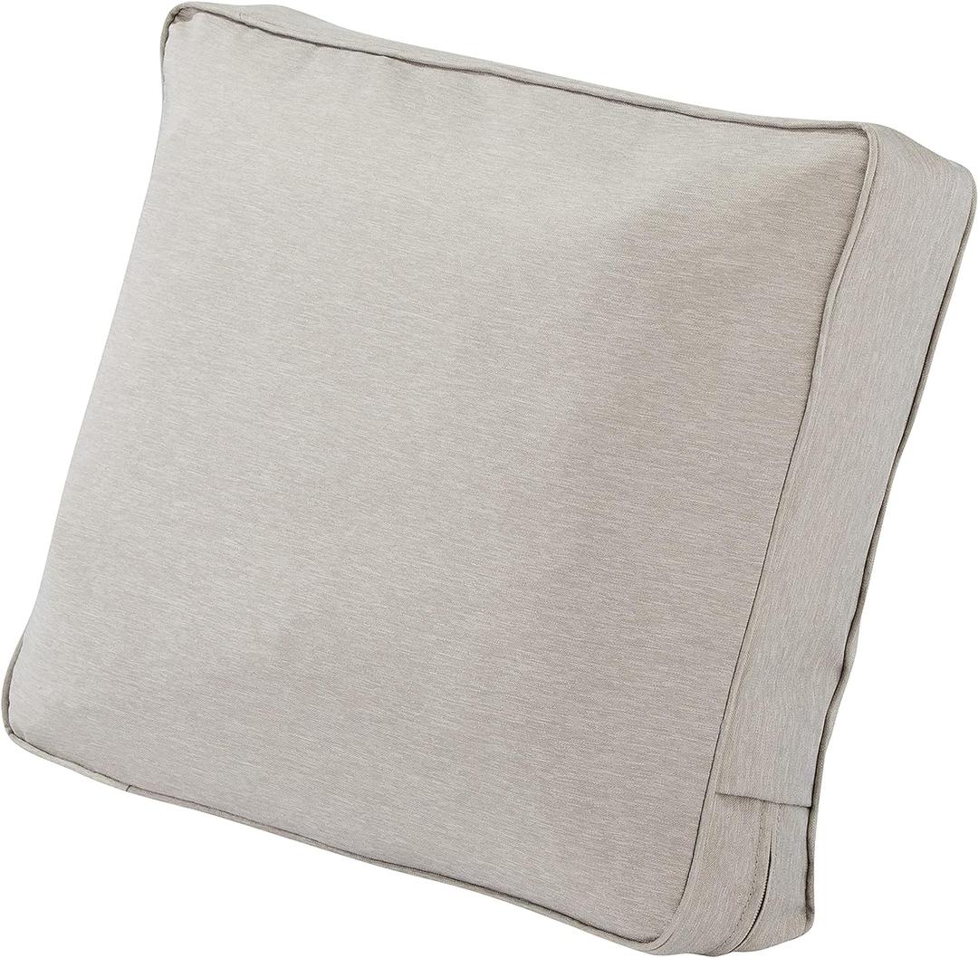 Classic Accessories Montlake FadeSafe FadeSafe Patio Lounge Chair/Loveseat Back Cushion, 23 x 20 x 4 Inch, 1 Count (Pack of 1), Heather Grey