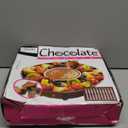 Lallisa Electric Fondue Pot Set, Chocolate Fondue Kit, Detachable Serving Trays with 4 Roasting Forks, Valentine's Day Gift Set for Date Night House Warming Melting Parties(Black)