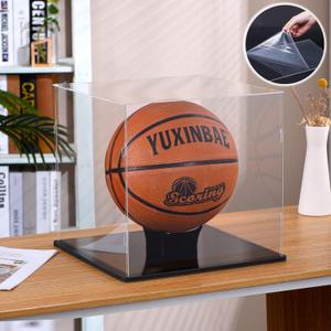 Clear Acrylic Display Case UV Protected Acrylic Basketball Holder, Display Case for Autographed Basketball, for Basketballs, Dolls, Car Models, Souvenirs (Basketball)
