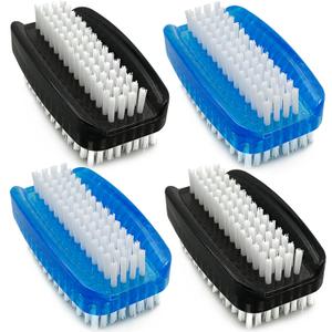 Nail Brush for Cleaning Fingernails Hand Fingernail Scrub Brush Two Sided Soft Stiff Bristles Scrubber Brushes for Cleaning Hand and under Nails,4 PCS