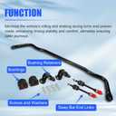 55398938AC Front Suspension Stabilizer Bar with K80894 Sway Bar End Links, Fit for 2009-2018 Dodge Ram 1500 2019-2022 Ram 1500 Classic 4WD, W/Bushings&Retainers&Screws Replace 55398938AB
