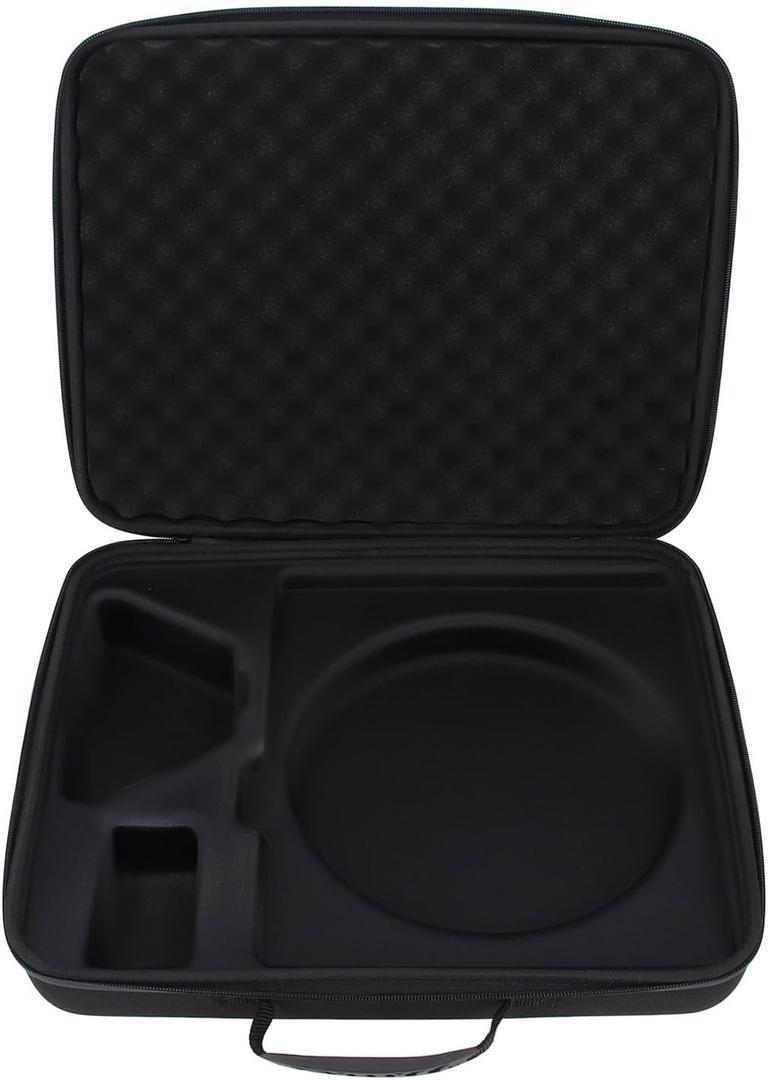 Satellite Hard Carry Case EVA Foam Carrying Travel Compatible with Mini, for Mini Dish, Kickstand, Power Adapter, Pipe Cables Kit Portable Double Layer Shock