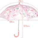 Stephen Joseph Kids' Color Changing Wet Dry Umbrella, Water reacting, Pinch Free Umbrellas for Rain Children's Umbrella, BUTTERFLY, 23"X29