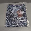 CUNLIN Womens Casual Loose Puff V Neck Trendy Tops for Floral Dressy Long Sleeve Travel Blouses Work Shirt (Blue, XXXL)