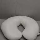Baby Nursing Pillow and Body Positioner for Breastfeeding and Bottle Feeding for Baby Boys and Girls, Breast Feeding Pillow for Propping Baby, Tummy Time, Sitting Support, Naked Pillow (22 x 17.7 x 5.9 inches)