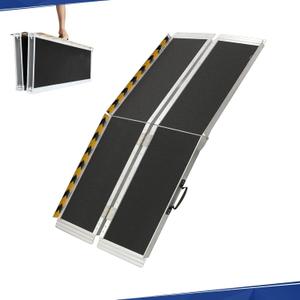 PENSUN 5FT Wheelchair Ramp, 60" L x 29" W Threshold Ramps, Non-Skid Portable Foldable Wheelchair Ramps for Steps, Lightweight with Handle, for Home, Stairs, Doorways, Curbs / 600lbs Capacity (5FT)