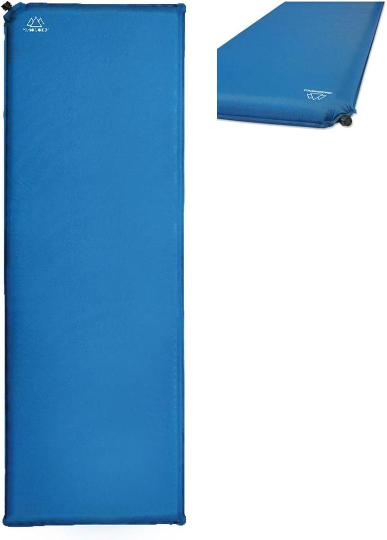 MOUNTAIN SUMMIT GEAR Self-Inflating Camp Pad - 1.5 Inches Thick (Air Mattress Camping Accessory Made by Caddis Sports)