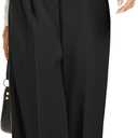 Summer Work Pants for Women Business Casual Office Dress Pants Trousers with Pockets, X-Large, Black (Thin) (Black)