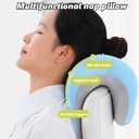 chislim Neck Support for Office Chair,Memory Foam Desk Pillow for Napping,Washable Cover,Fits Most Office Chair (Grey)