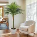 Palm Tree Artificial Tropical Plant 5FT Tall Faux Plants Indoor Fake Floor Plants Decorative Palm Tree Large Office Plant Artificial Palm Trees for Home House Decor
